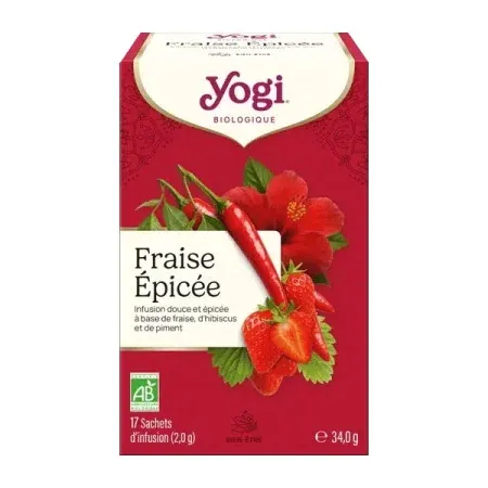 Yogi Tea Fraise Epicée 17 sachets - Univers Pharmacie