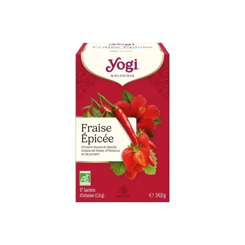 Yogi Tea Fraise Epicée 17 sachets - Univers Pharmacie
