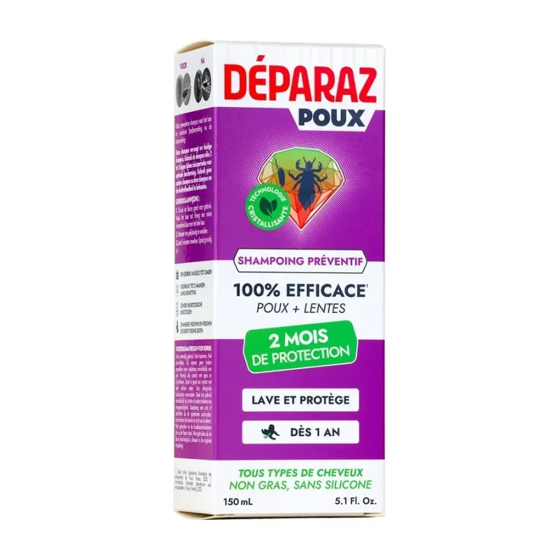 Déparaz Poux Shampoing Préventif 150ml - Univers Pharmacie