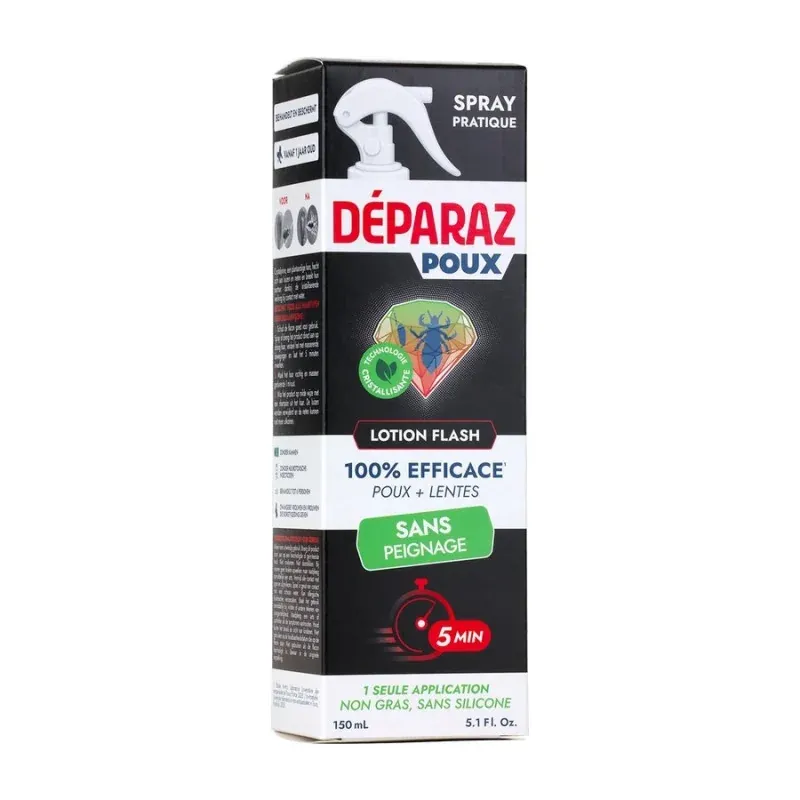Déparaz Poux Lotion Flash Sans Peignage 150ml - Univers Pharmacie