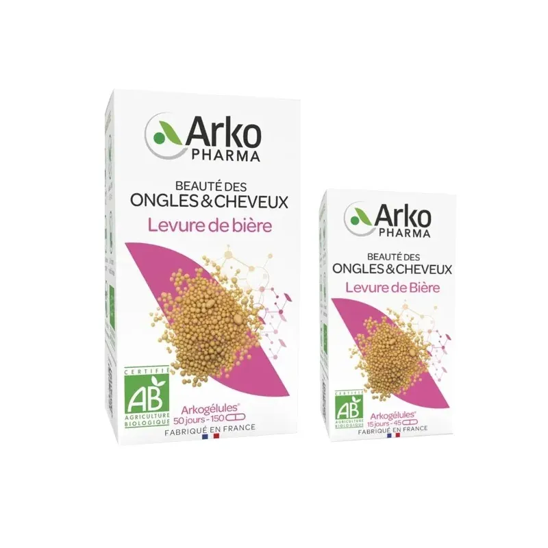 Arkopharma Arkogélules Levure de Bière Ongles & Cheveux Bio 150+45 gélules - Univers Pharmacie