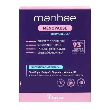 Manhaé Ménopause Thermoregul 120 gélules - Univers Pharmacie
