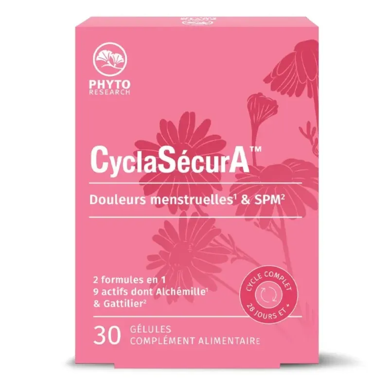 CyclaSécurA Douleurs Menstruelles & SPM 30 gélules - Univers Pharmacie