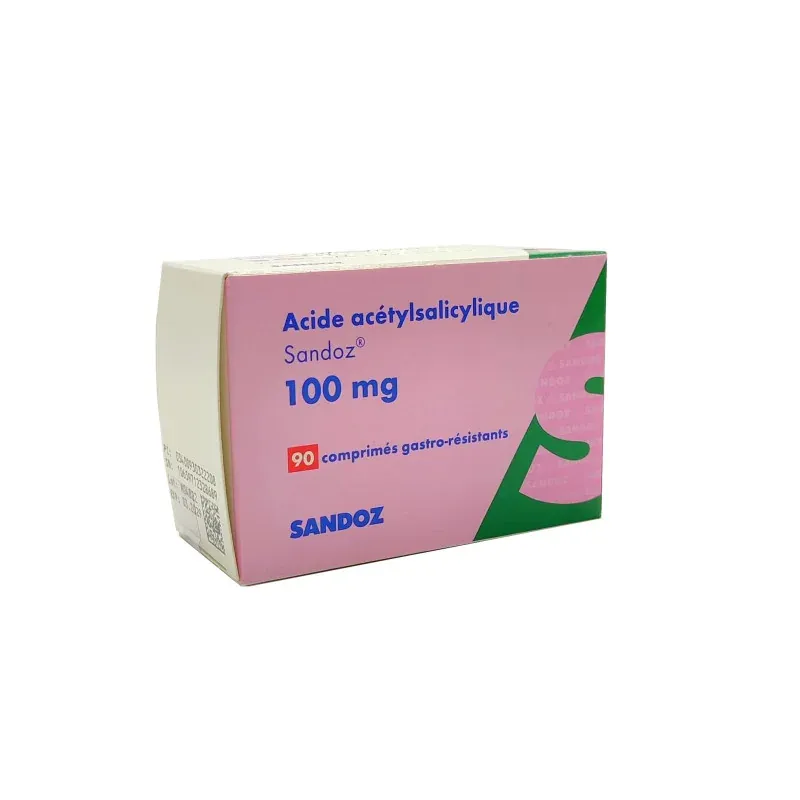 Acide Acétylsalicylique Sandoz 100mg 90 comprimés gastro-résistants - Univers Pharmacie
