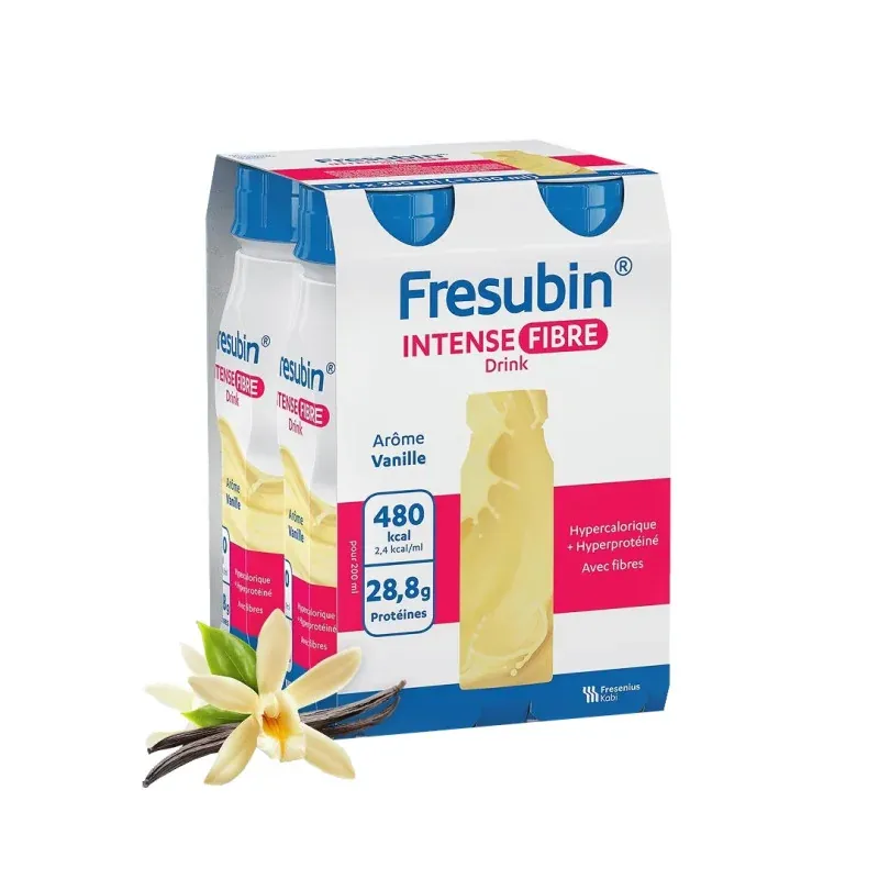 Fresubin Intense Fibre Drink Arôme Vanille 4X200ml - Univers Pharmacie