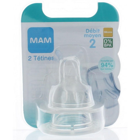 Tétine Anatomique Débit 2 2M+ MAM X2 - Univers Pharmacie