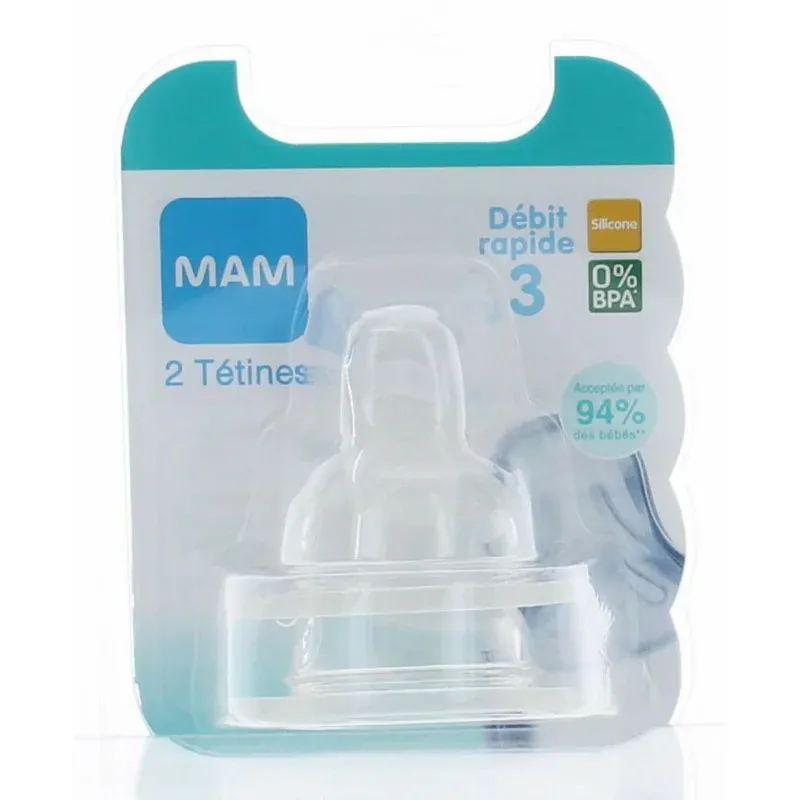 Tétine Anatomique Débit 3 4M+ Mam X2 - Univers Pharmacie