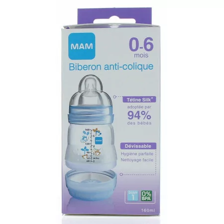 Biberon Easy Start Anti-colique Bleu Mam 160 ml