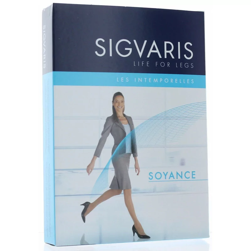 Sigvaris Soyance Chaussettes de Compression Noires Medium Long