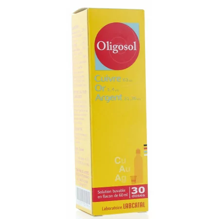 Oligosol Cuivre Or Argent Solution Buvable 60ml
