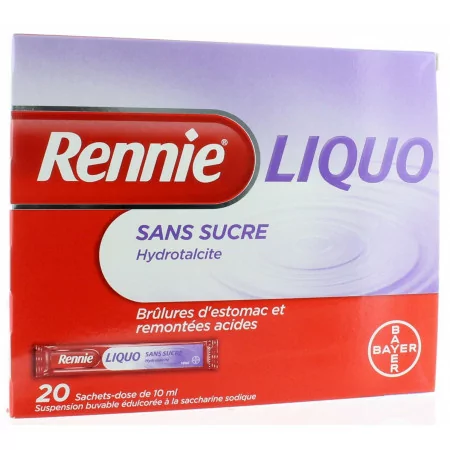 Rennie Liquo sans sucre 20 sachets-dose