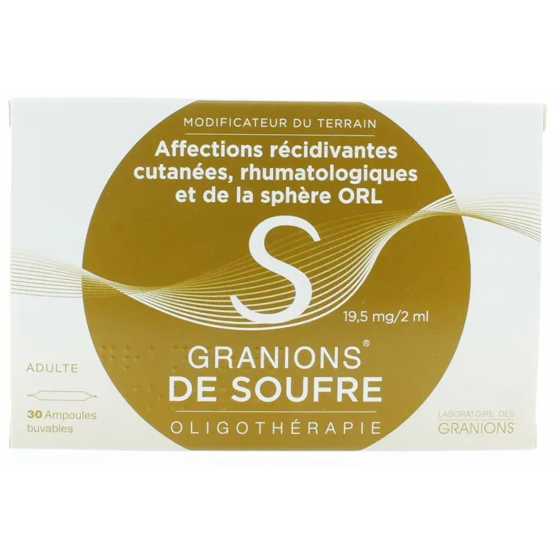 Granions de Soufre 19,5 mg/2 ml 30 ampoules