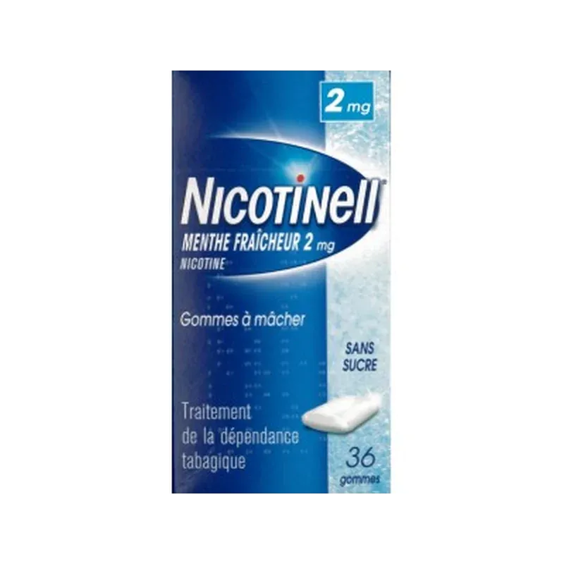 Nicotinell 2mg Menthe Fraîcheur 36 gommes - Univers Pharmacie