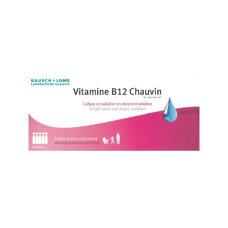 Collyre Vitamine B12 Chauvin 10 unidoses - Univers Pharmacie