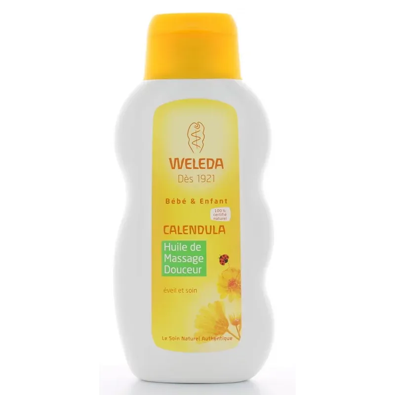 Huile de Massage Douceur Bébé Calendula Weleda 200 ml - Univers Pharmacie
