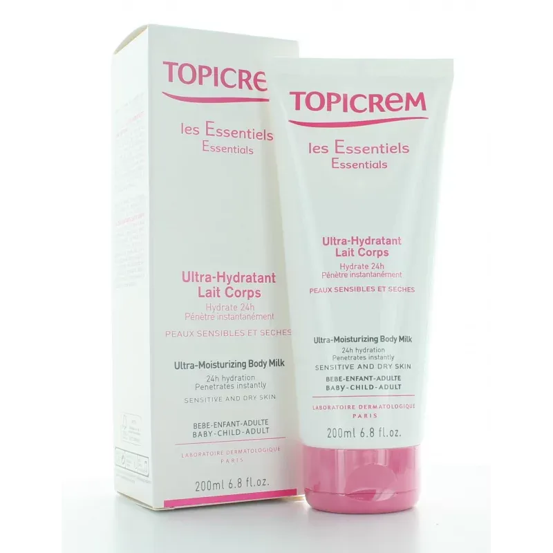 Topicrem Lait Corps Ultra-hydratant 200ml - Univers Pharmacie