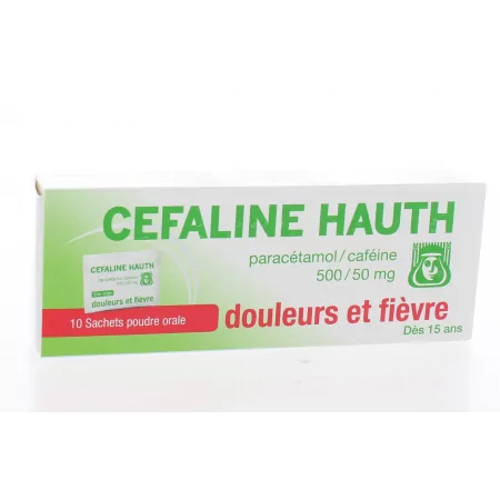 Cefaline Hauth 500/50mg 10 sachets - Univers Pharmacie