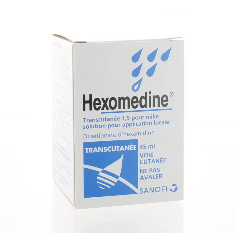 Hexomedine Transcutanée 1,5 pour mille 45ml - Univers Pharmacie