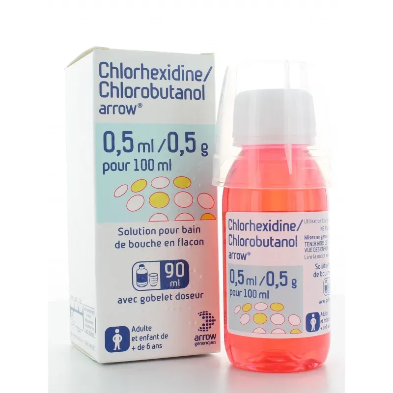 Chlorhexidine/Chlorobutanol Arrow Bain de bouche 90ml - Univers Pharmacie