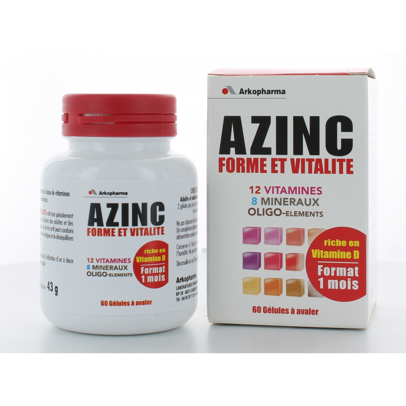 Arkopharma Azinc Vitalité 60 gélules - Univers Pharmacie