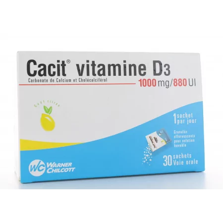 Cacit Vitamine D3 1000mg/880UI 30 sachets - Univers Pharmacie