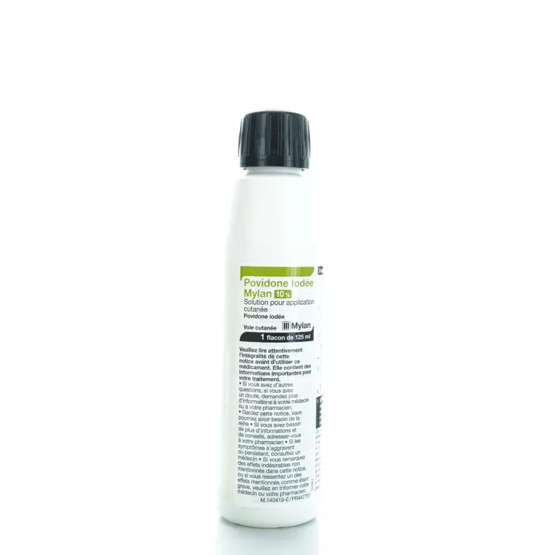 Povidone Iodée Mylan 10% 125ml - Univers Pharmacie