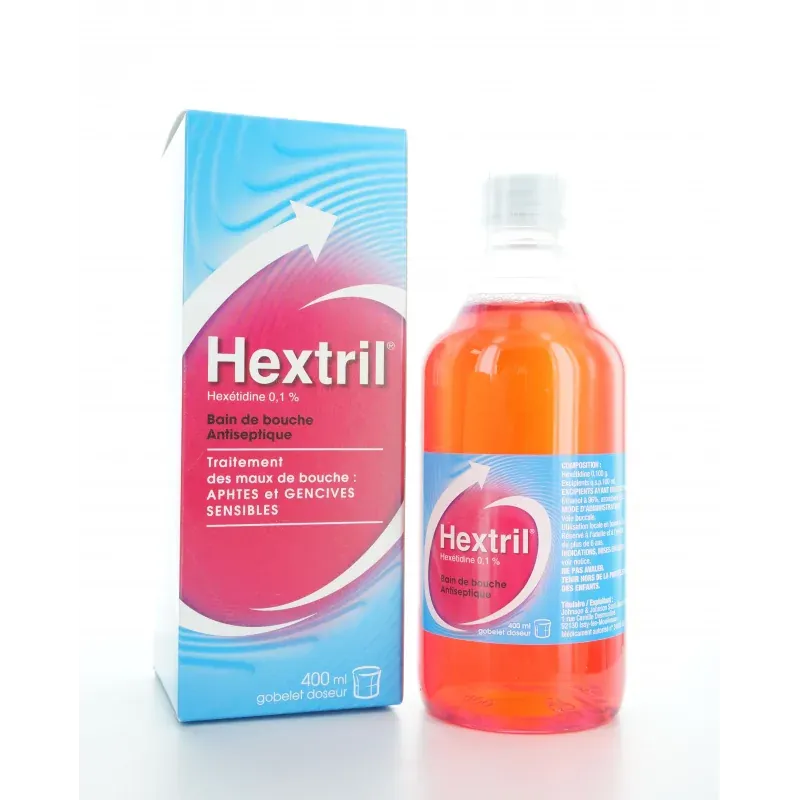 Hextril 0,1% Bain de Bouche 400 ml - Univers Pharmacie