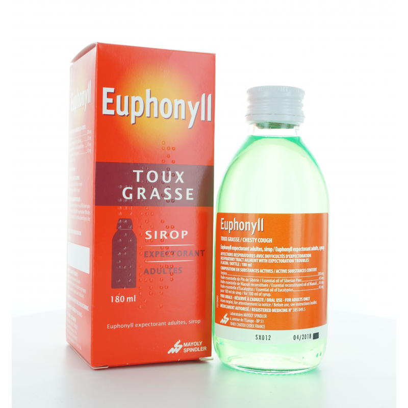 Euphonyll Toux Grasse Sirop Expectorant 180 ml