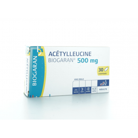 Acétylleucine 500 mg Biogaran 30 comprimés