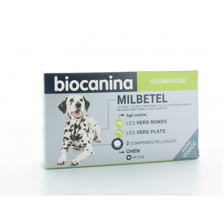 Milbetel Biocanina Vermifuge Chien 2 comprimés
