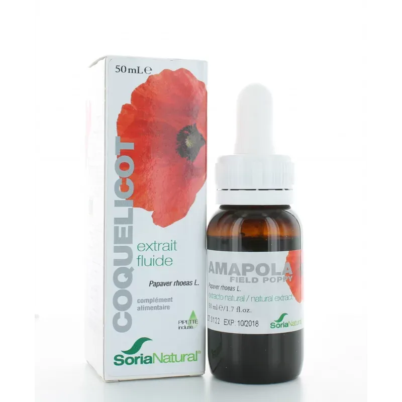 Extrait Fluide de Coquelicot Soria Natural 50 ml