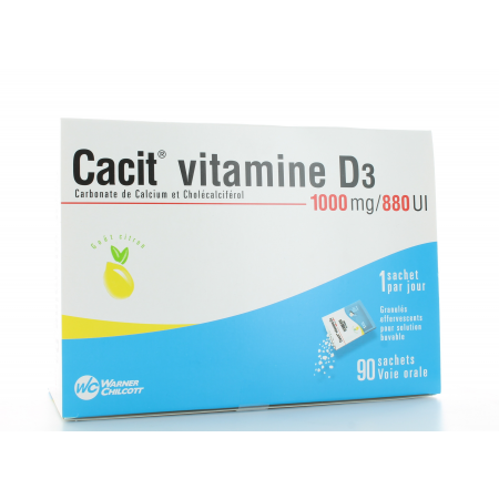 Cacit Vitamine D3 1000mg/880UI 90 sachets - Univers Pharmacie