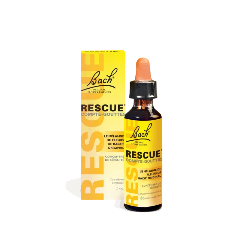 Rescue Compte-Gouttes Fleurs de Bach 20 ml