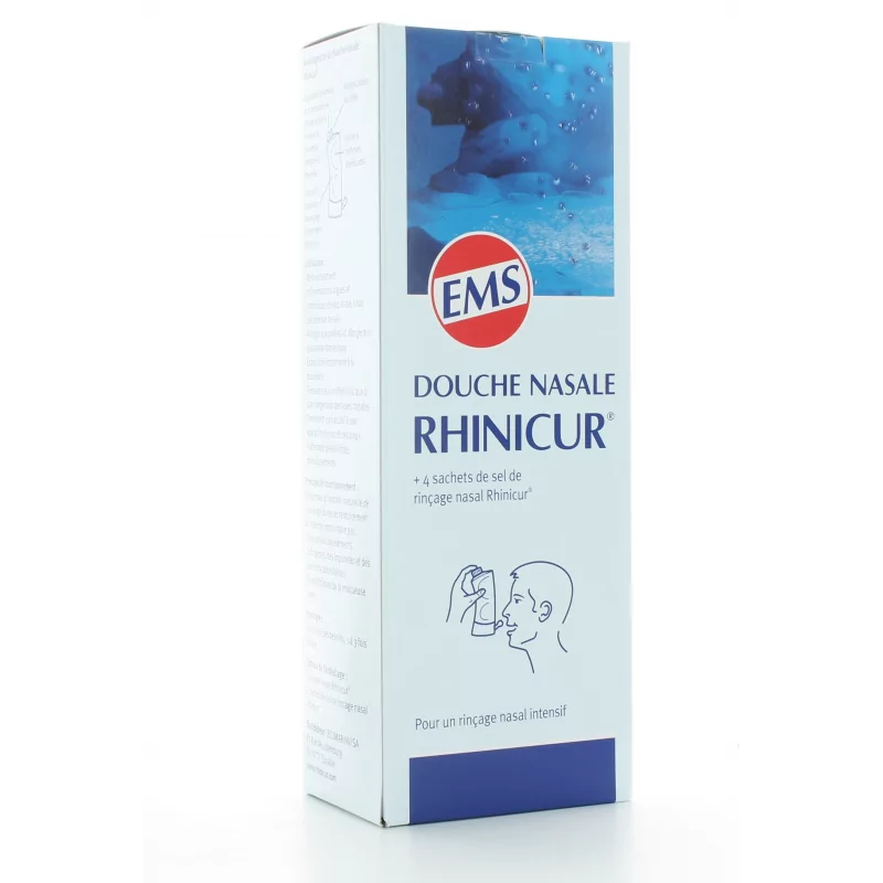 Rhinicur douche Nasale + sel de rinçage nasal 4 sachets
