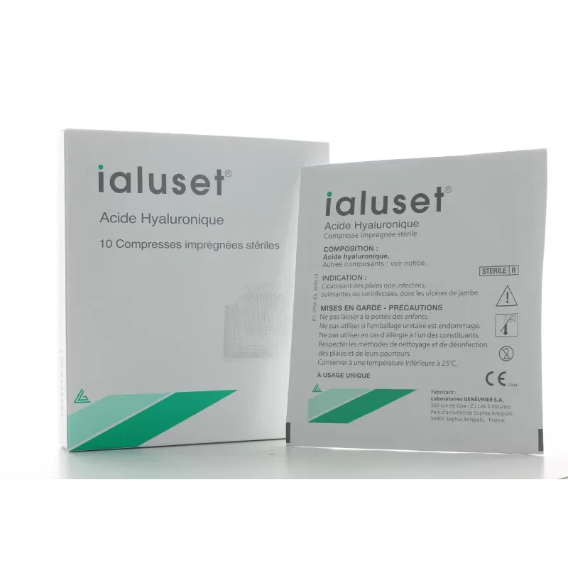 Ialuset Compresses Imprégnées Acide Hyaluronique 10 pièces - Univers Pharmacie Ialuset Compresses Imprégnées Acide Hyaluronique 10 pièces - Univers Pharmacie