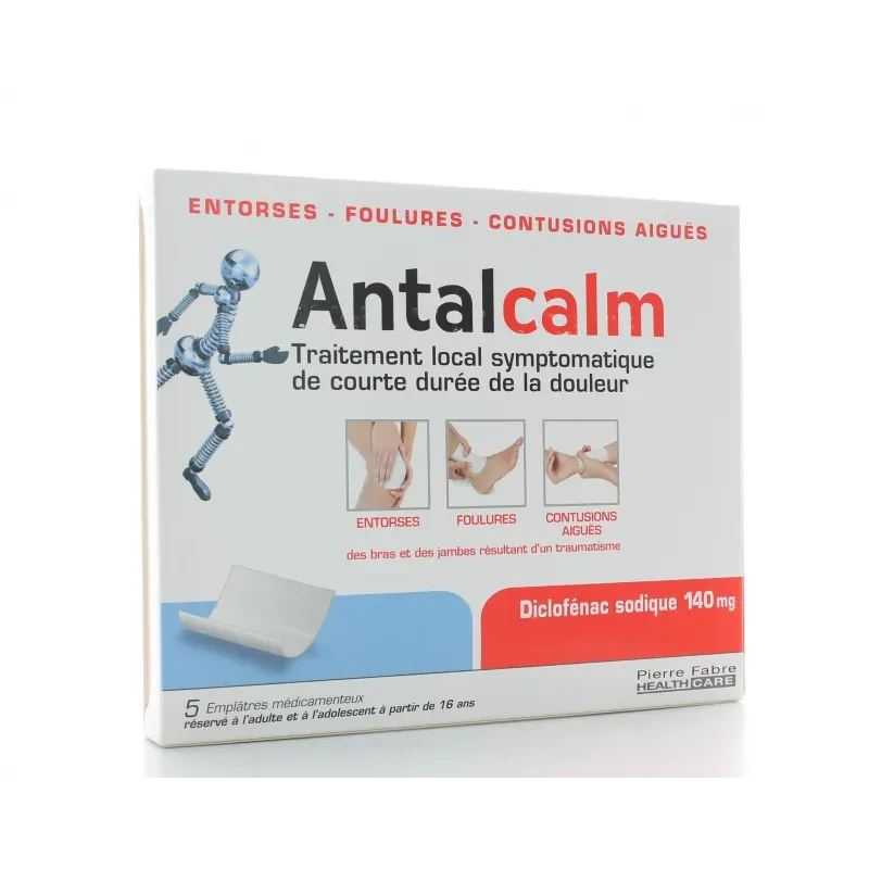 Antalcalm 140mg Emplâtres Médicamenteux X5 - Univers Pharmacie