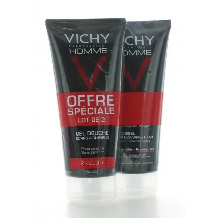 Vichy Homme Gel Douche Corps et Cheveux 2X200ml