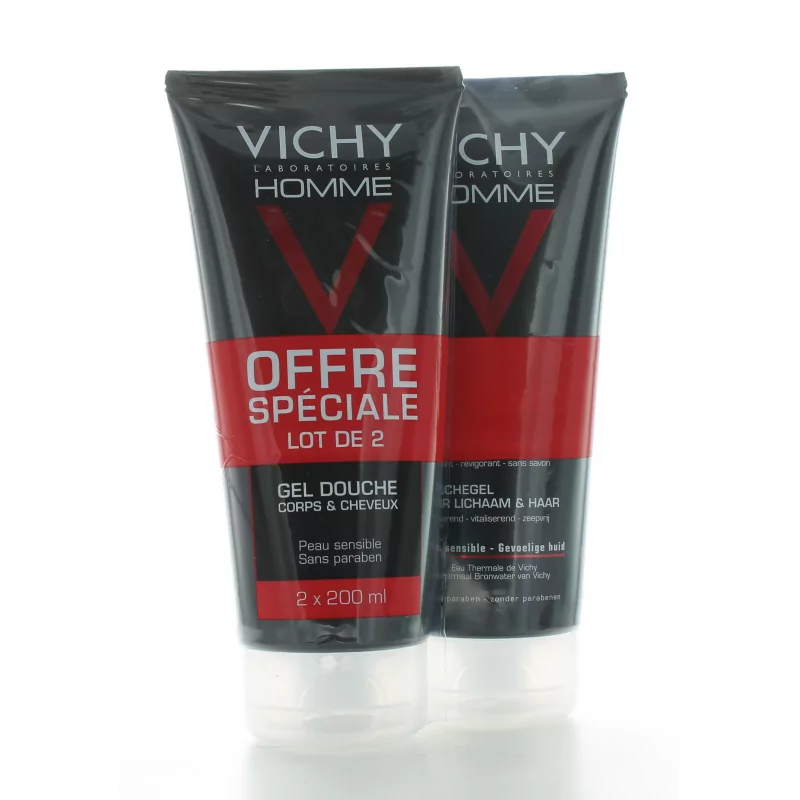 Vichy Homme Gel Douche Corps et Cheveux 2X200ml