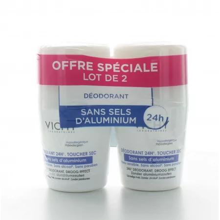 Vichy Déodorant Roll-On 24H sans sels d'aluminium...