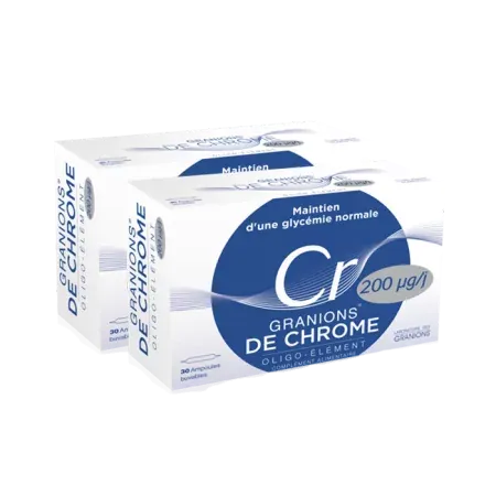 Granions de Chrome 200 µg/j 2X30 ampoules