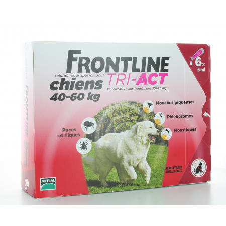 Frontline Tri-Act Chiens 40-60 kg 6 X 6 ml