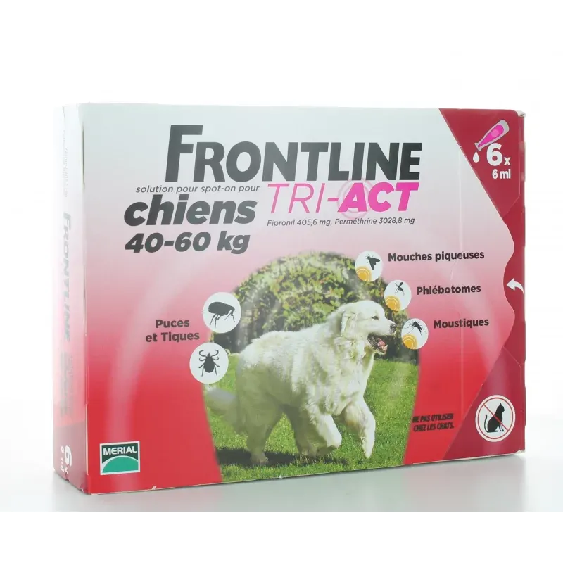 Frontline Tri-Act Chiens 40-60 kg 6 X 6 ml