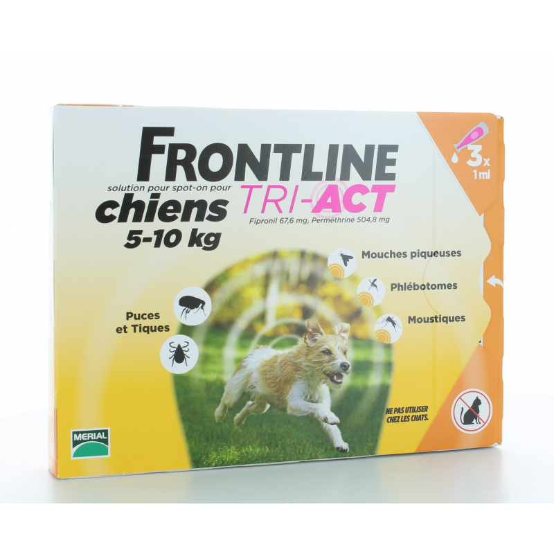 Frontline Tri-Act Chiens 5-10 kg 3 X 1ml