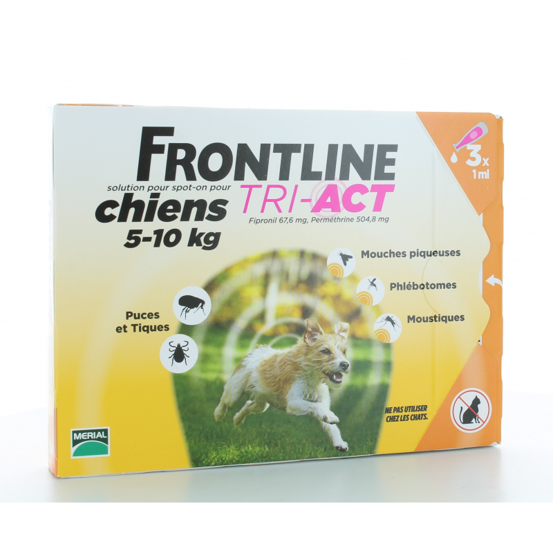 Frontline Tri-Act Chiens 5-10 kg 3 X 1ml Frontline Tri-Act Chiens 5-10 kg 3 X 1ml