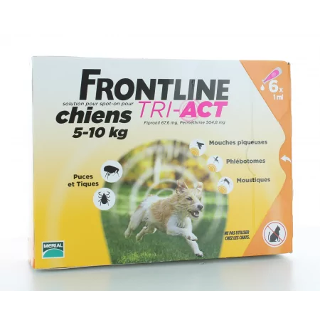 Frontline Tri-Act Chiens 5-10 kg 6 X 1 ml