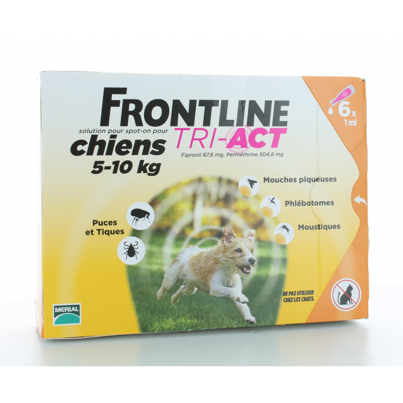 Frontline Tri-Act Chiens 5-10 kg 6 X 1 ml