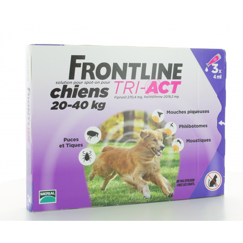 Frontline Tri-Act Chiens 20-40 kg 3 X 4ml