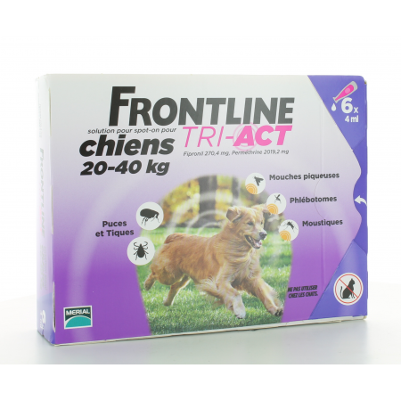 Frontline Tri-Act Chiens 20-40 kg 6 X 4ml