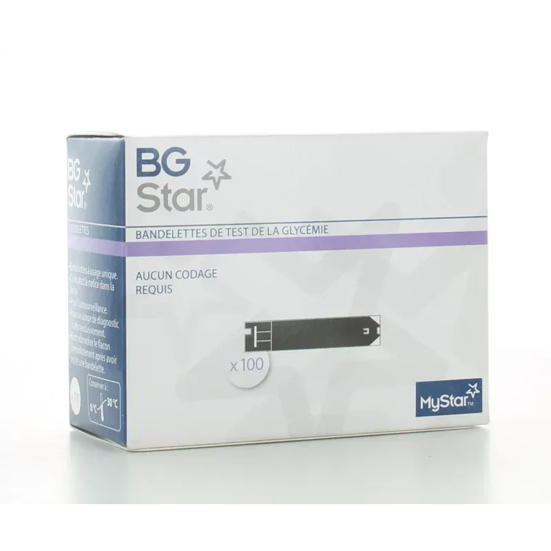 BGStar Bandelettes de test de glycémie X100