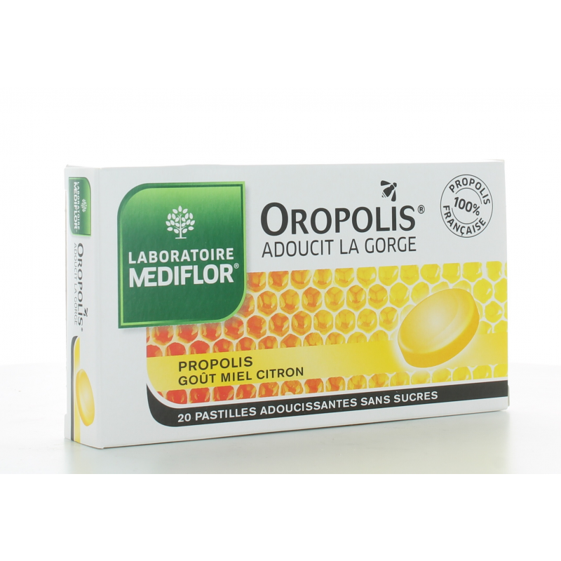 Oropolis Miel Citron 20 pastilles sans sucre